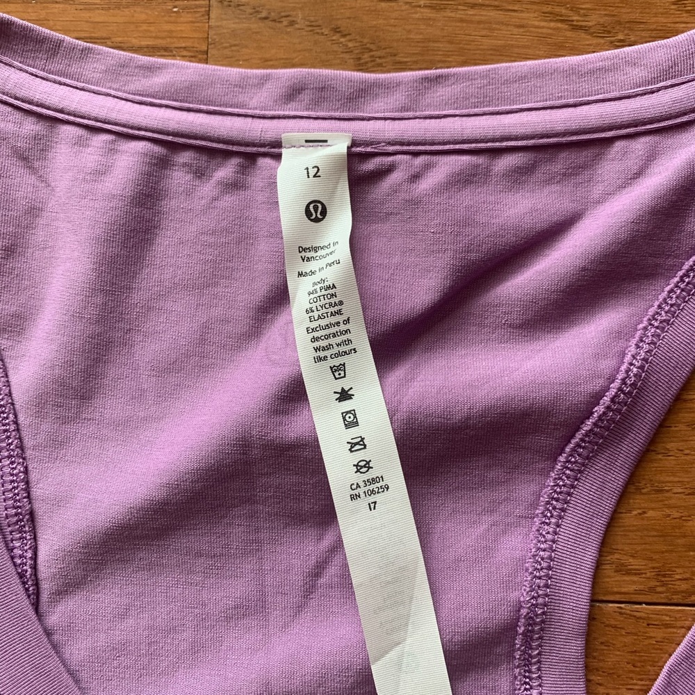 💜LULULEMON LOVE TANK TOP-WISTERIA PURPLE, 12💜 - Picture 7 of 13
